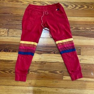 Aviator nation sweatpants. Red